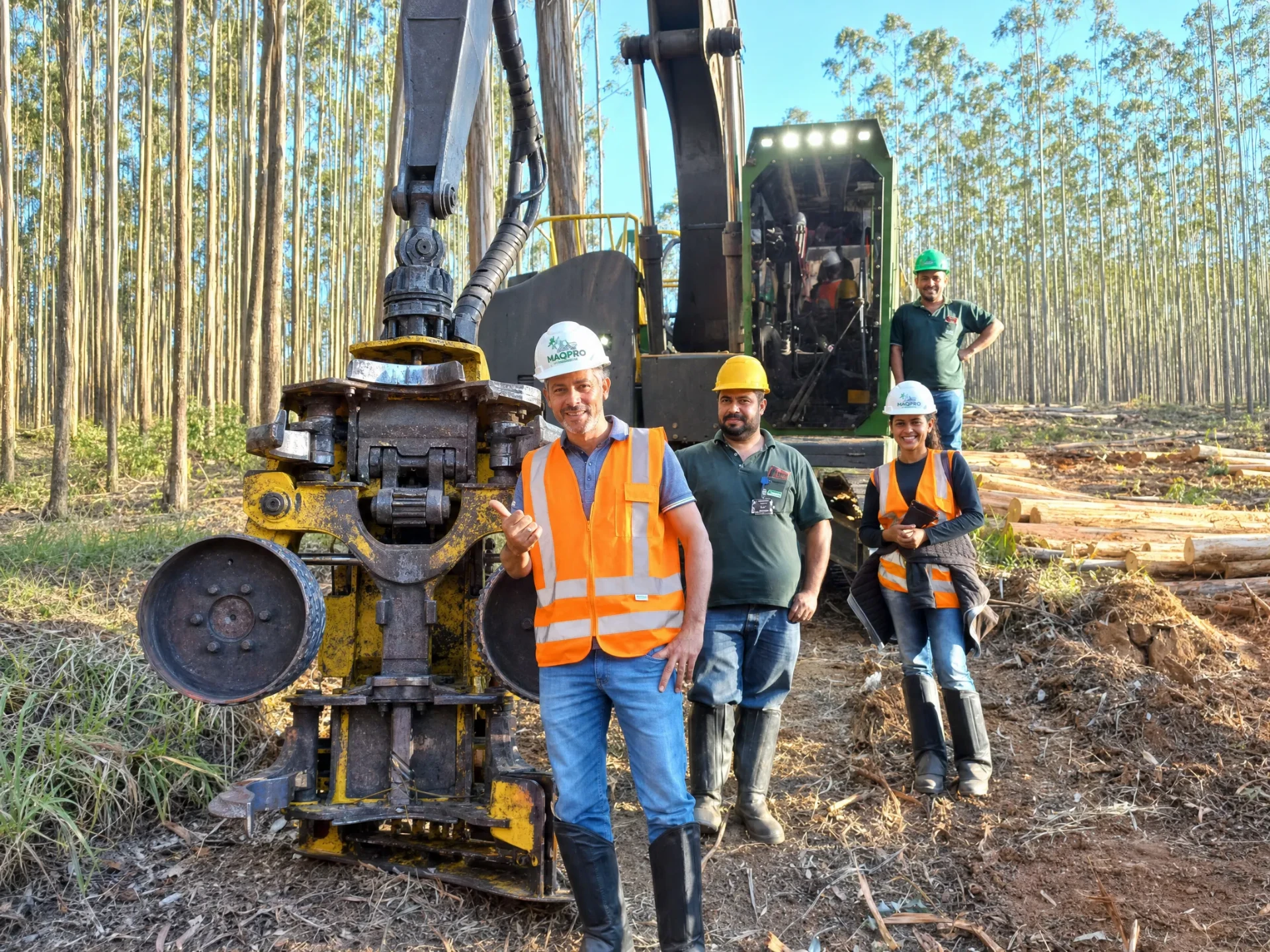Harvester — Cabeçote de harvester em frente de colheita